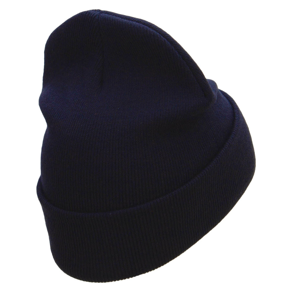 Three Jets Embroidered 12 Inch Long Knitted Beanie