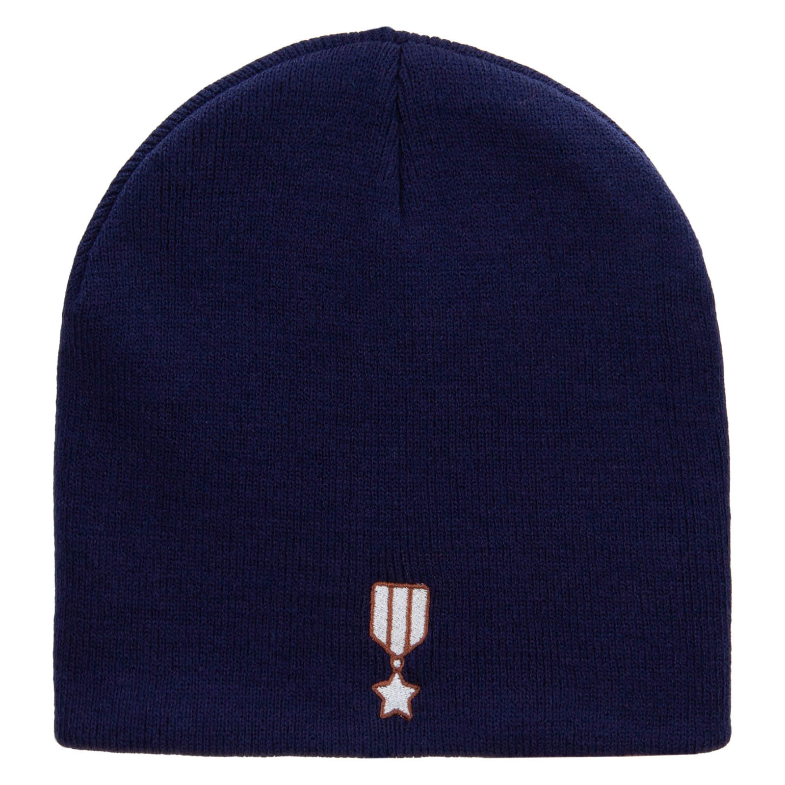 Badge Embroidered 8 inch Acrylic Short beanie