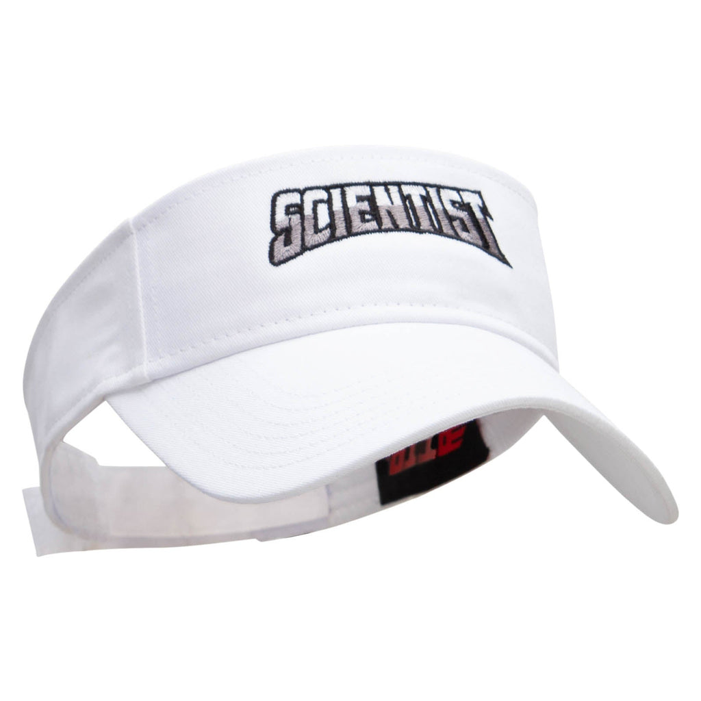 Scientist Embroidered Cotton Twill Sun Visor