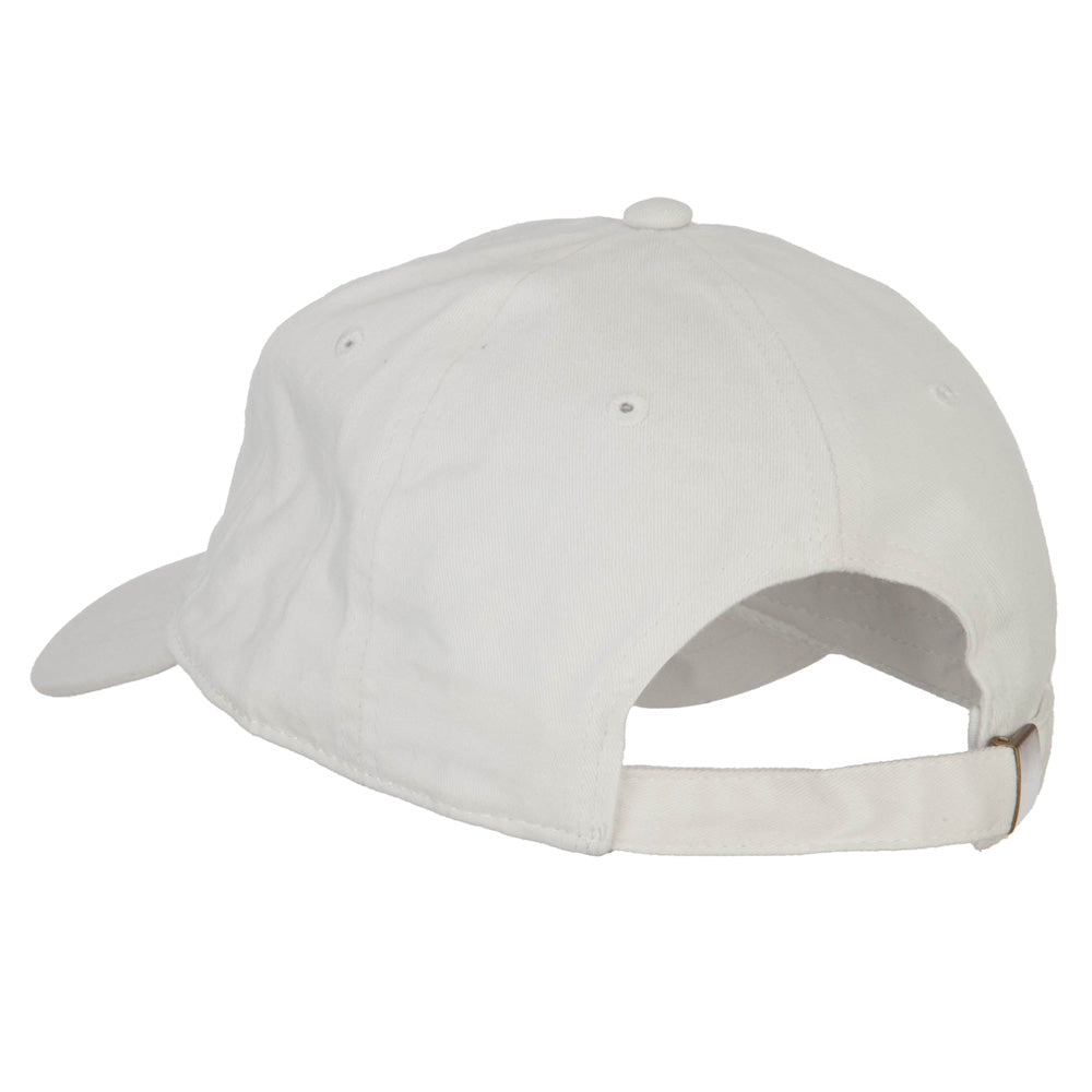 Massachusetts with Map Outline Embroidered Washed Cotton Twill Cap