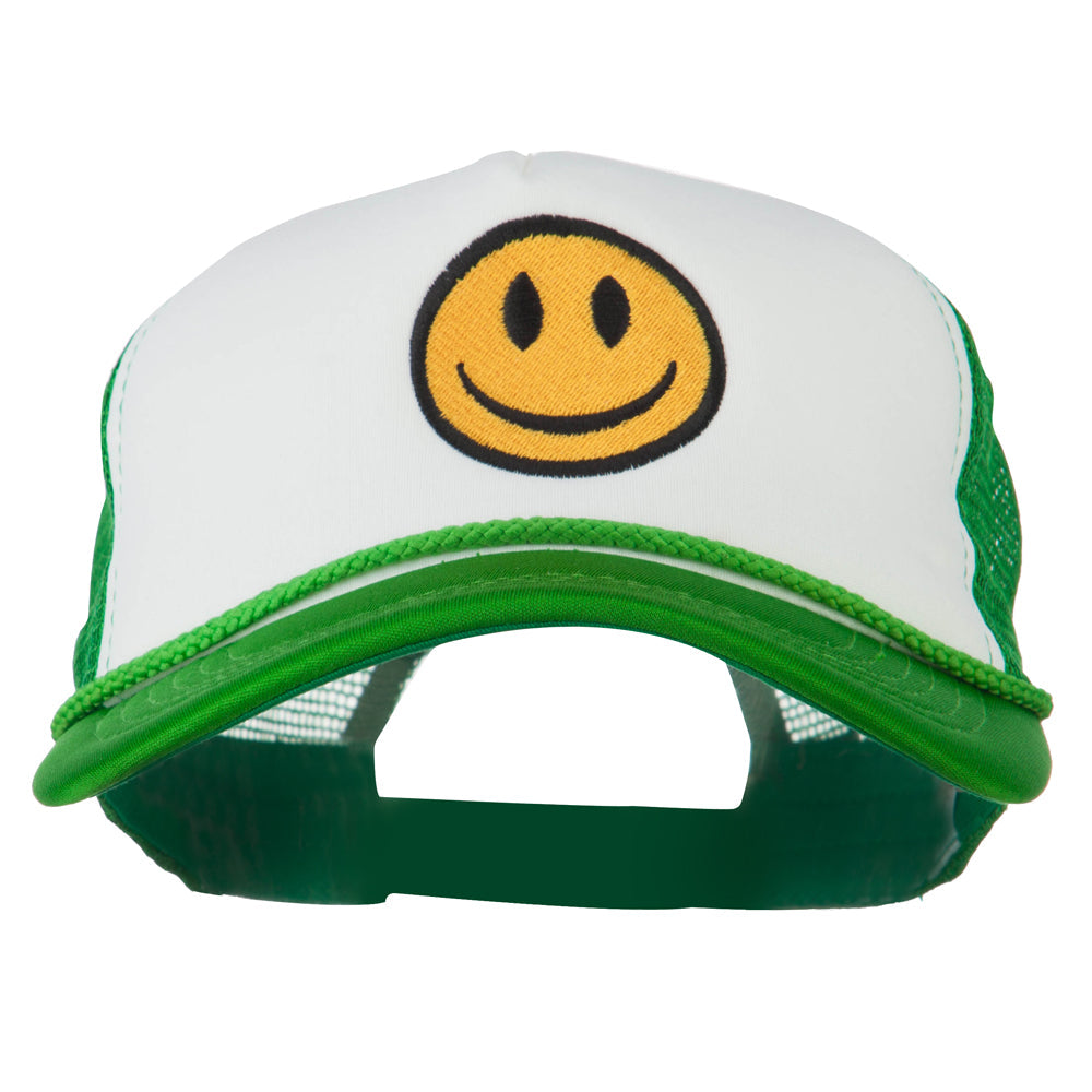 Smile Face Embroidered Big Size Trucker Cap