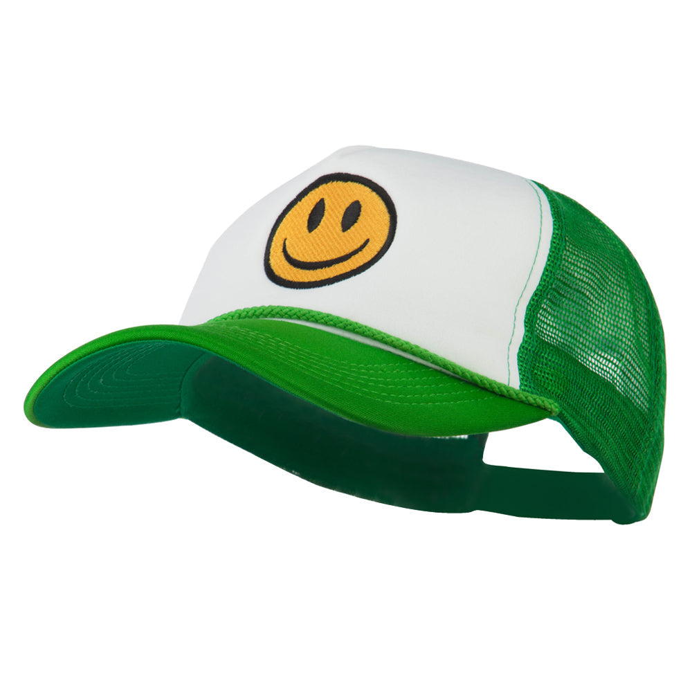 Smile Face Embroidered Big Size Trucker Cap