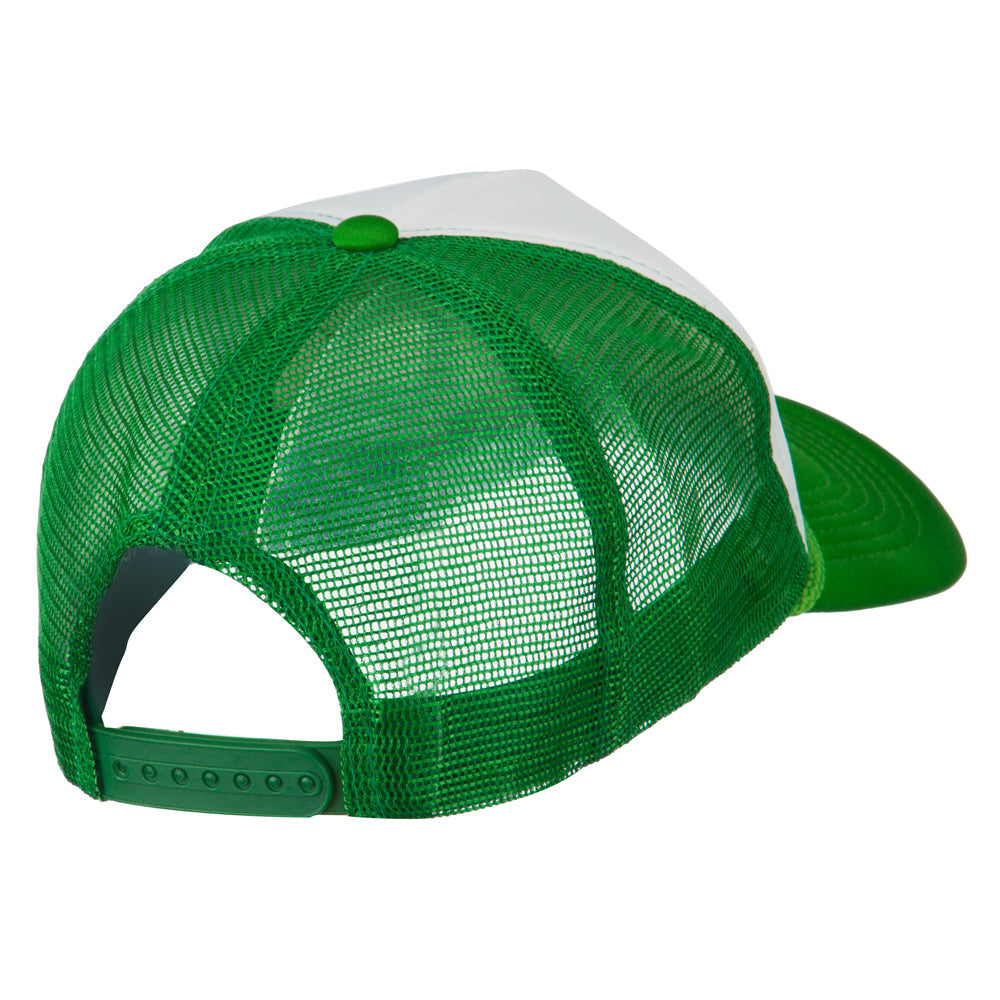 Smile Face Embroidered Big Size Trucker Cap