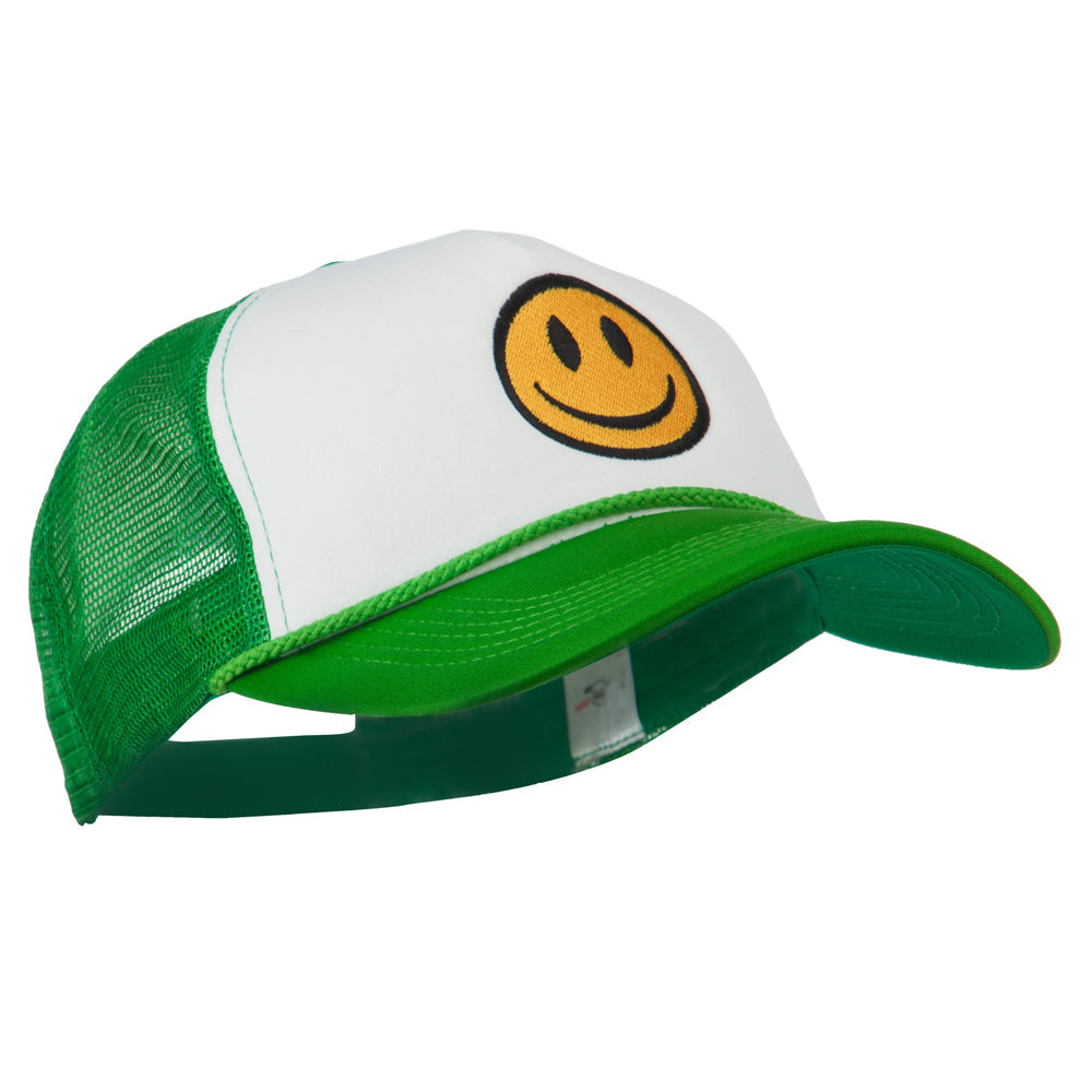 Smile Face Embroidered Big Size Trucker Cap