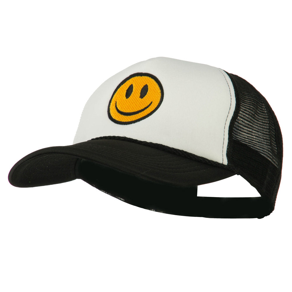 Smile Face Embroidered Big Size Trucker Cap