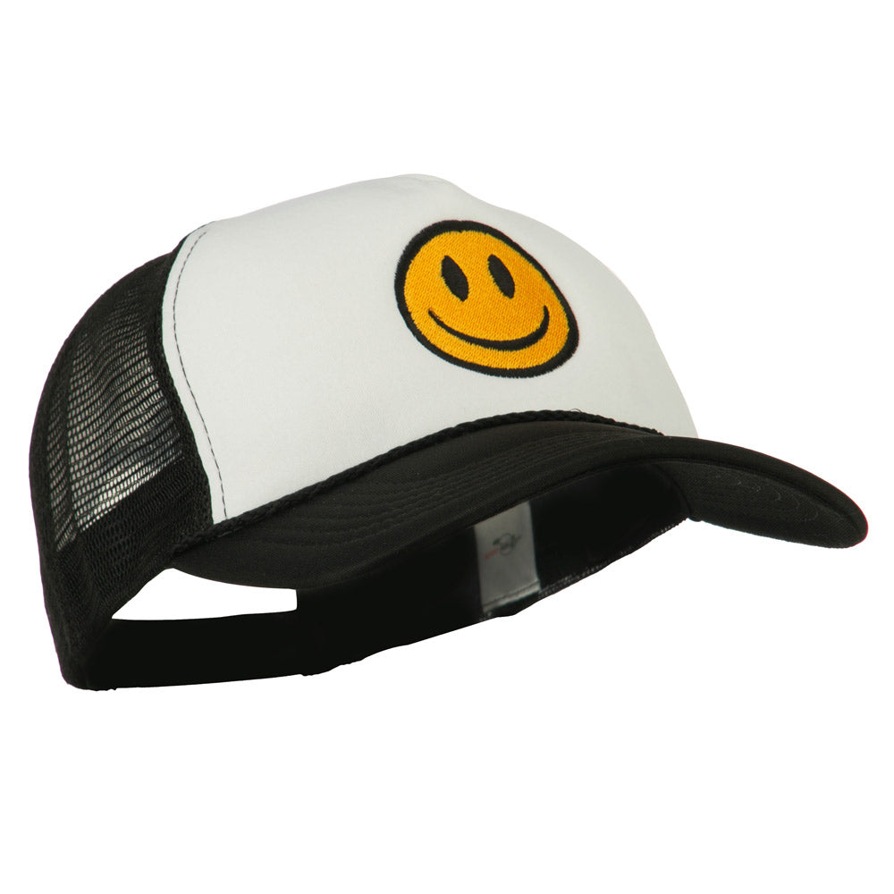 Smile Face Embroidered Big Size Trucker Cap