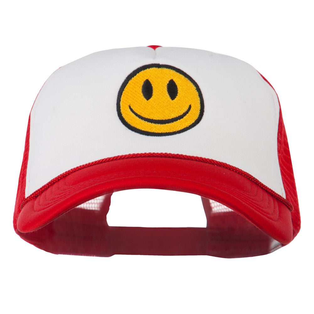 Smile Face Embroidered Big Size Trucker Cap