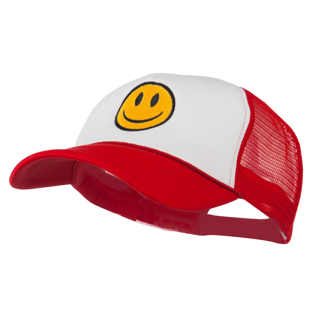 Smile Face Embroidered Big Size Trucker Cap