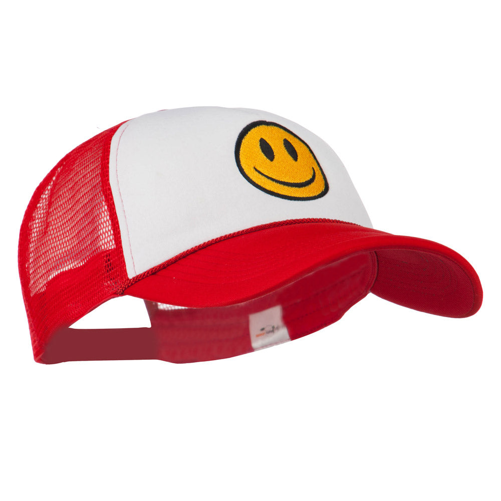 Smile Face Embroidered Big Size Trucker Cap