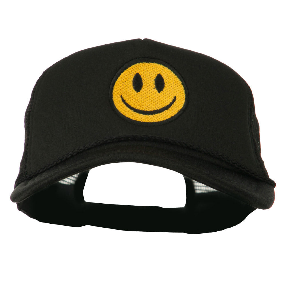 Smile Face Embroidered Big Size Trucker Cap