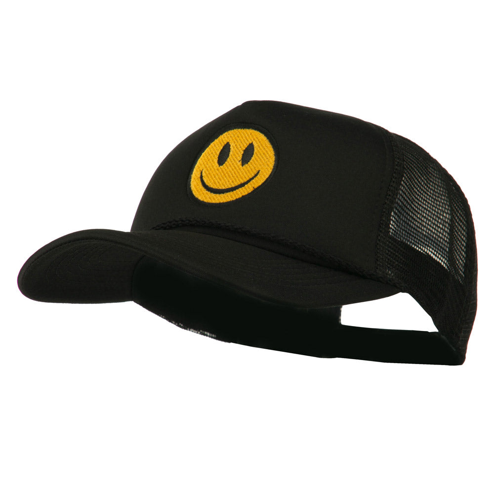Smile Face Embroidered Big Size Trucker Cap