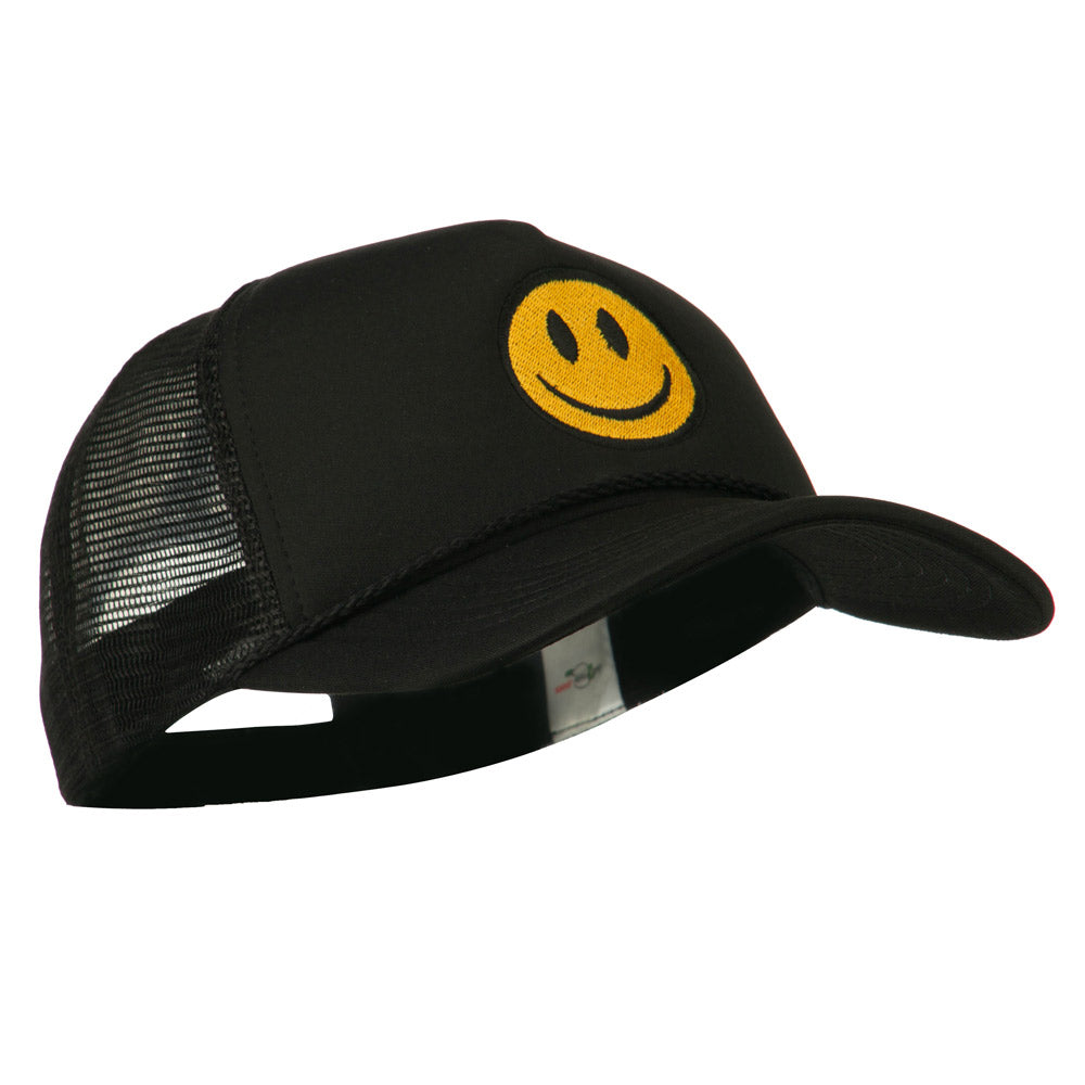 Smile Face Embroidered Big Size Trucker Cap