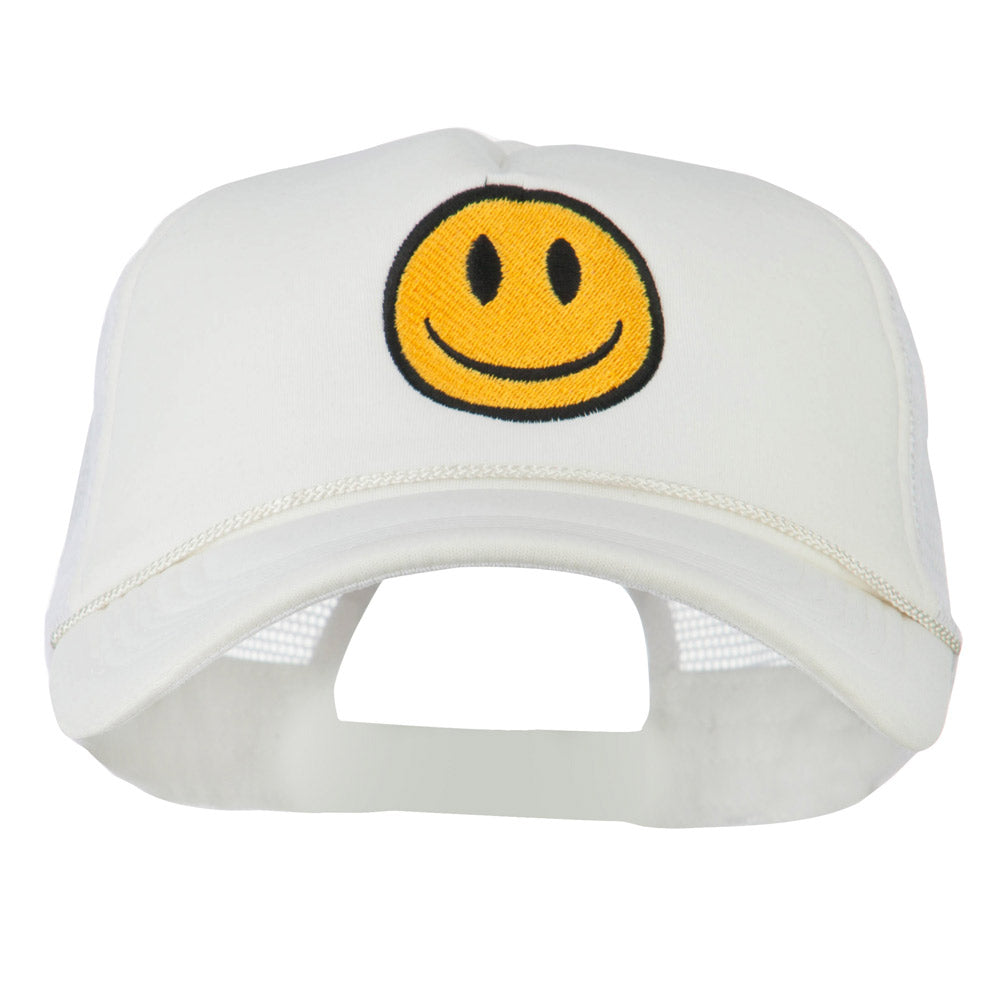 Smile Face Embroidered Big Size Trucker Cap