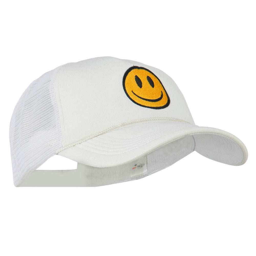 Smile Face Embroidered Big Size Trucker Cap
