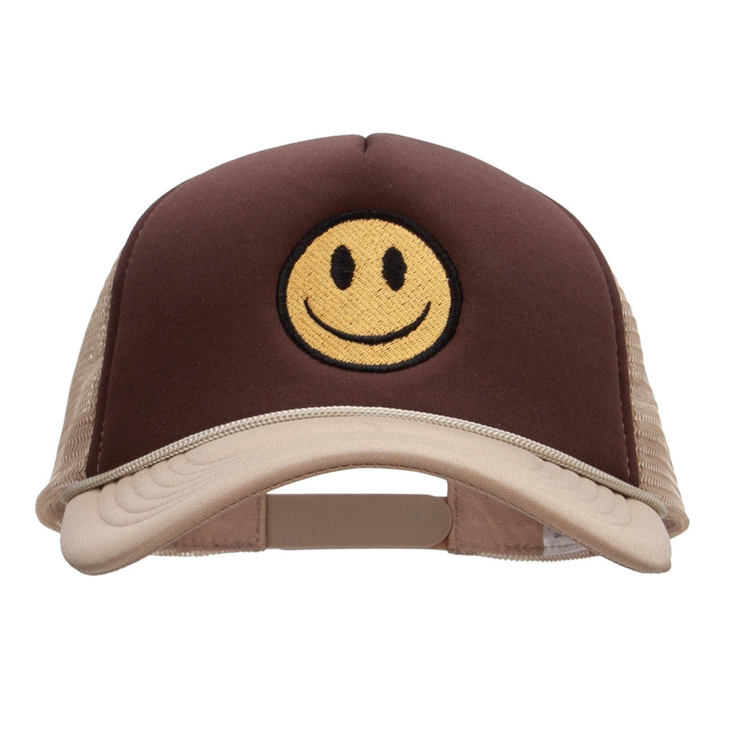 Smile Face Embroidered Big Size Trucker Cap