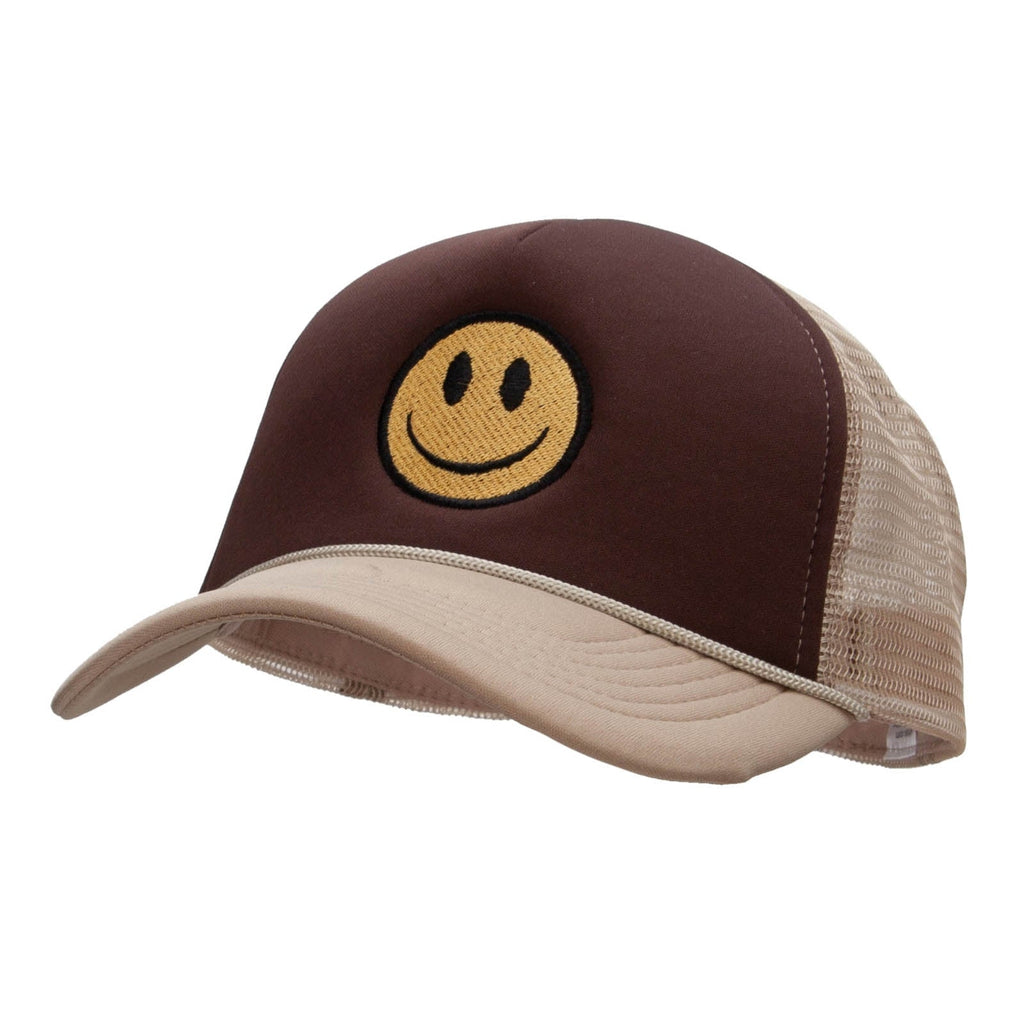 Smile Face Embroidered Big Size Trucker Cap