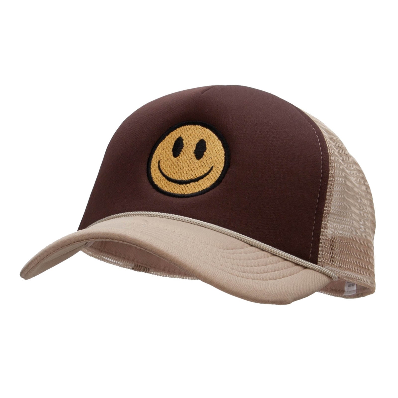 Smile Face Embroidered Big Size Trucker Cap