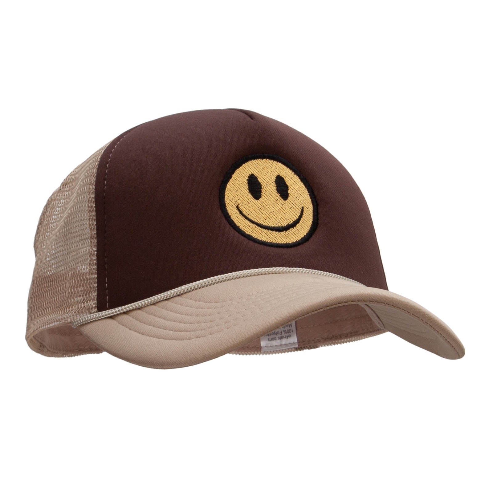 Smile Face Embroidered Big Size Trucker Cap