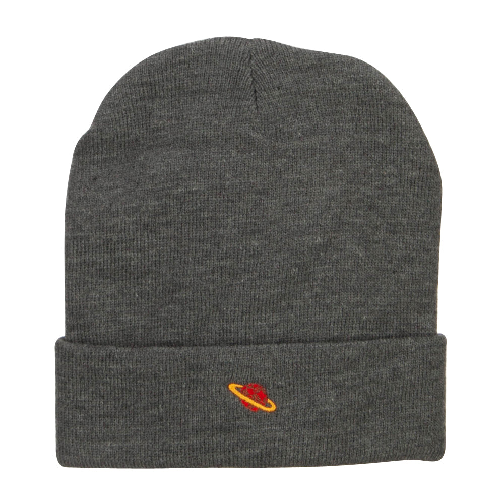 Mini Saturn Embroidered Long Beanie